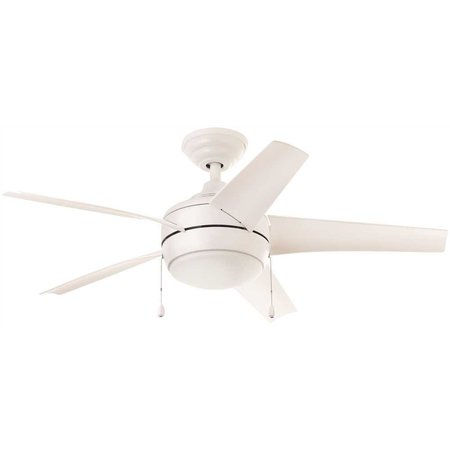 HOME DECORATORS COLLECTION Windward 44 in. LED Indoor Matte White Ceiling Fan with Light Kit 37566